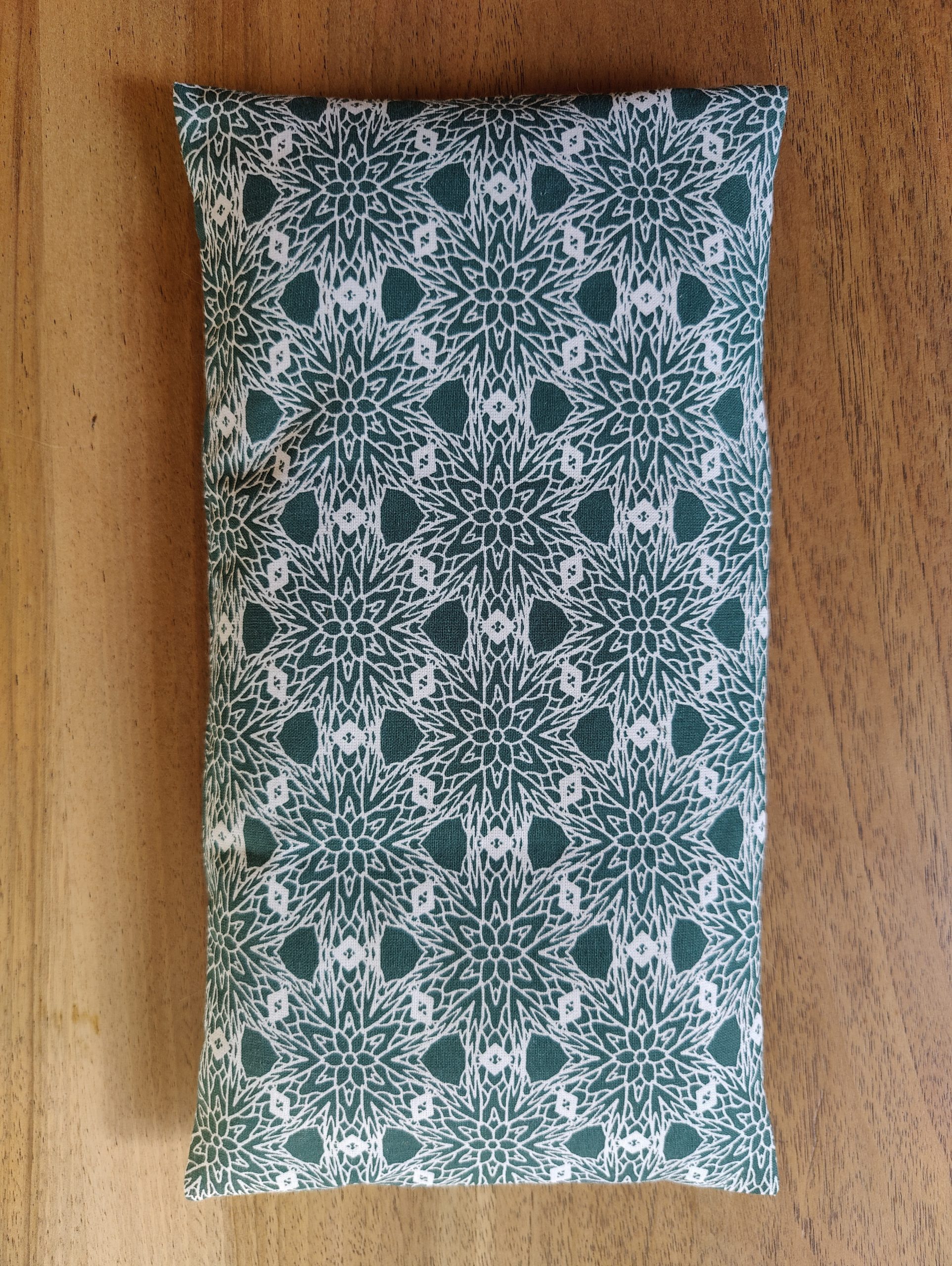 Bouillotte sèche | Verte à motifs géométriques img 20260327 094454 01